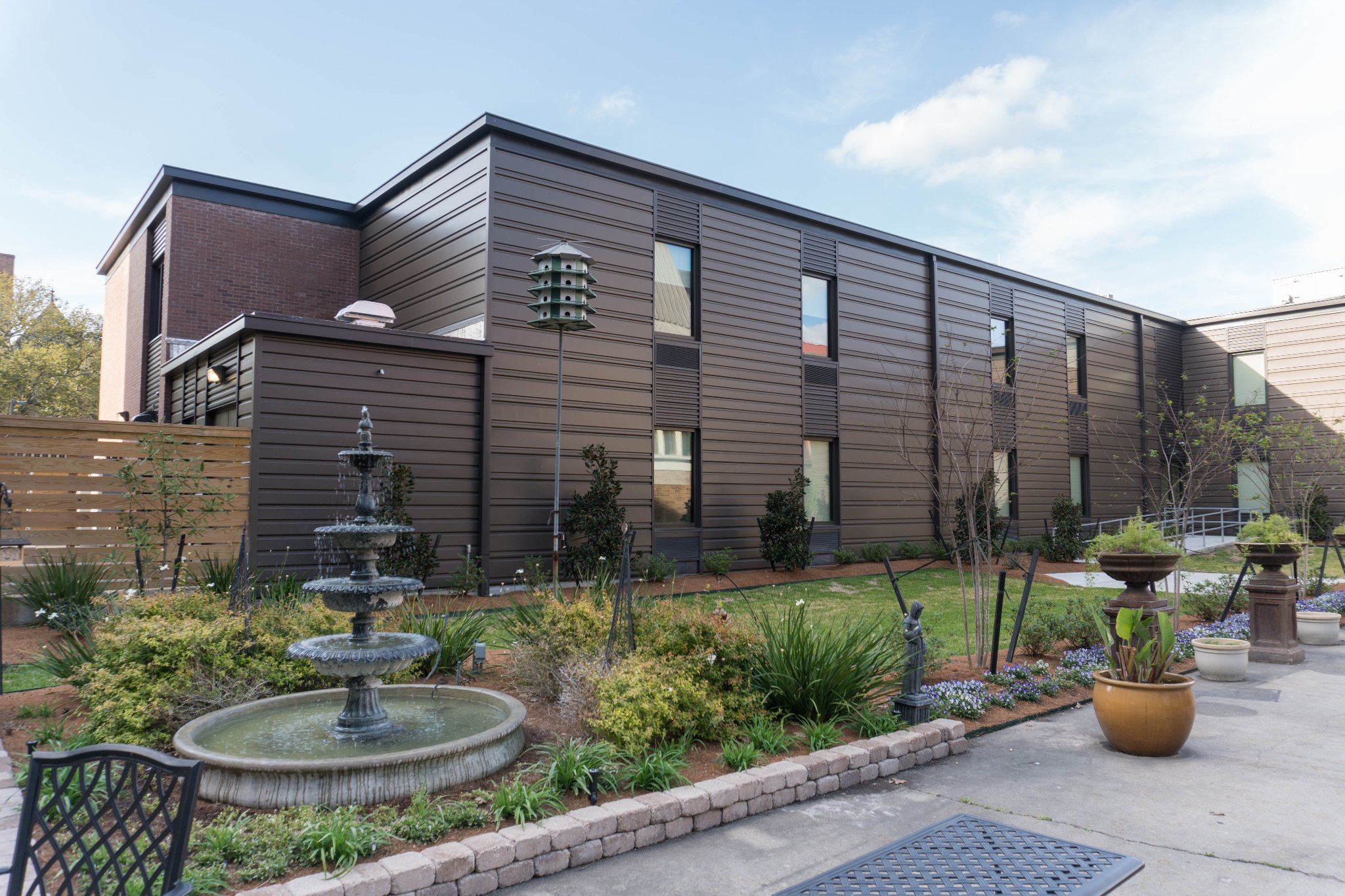 Morin dark bronze metal panels — Chateau De Notre Dame, Nashville